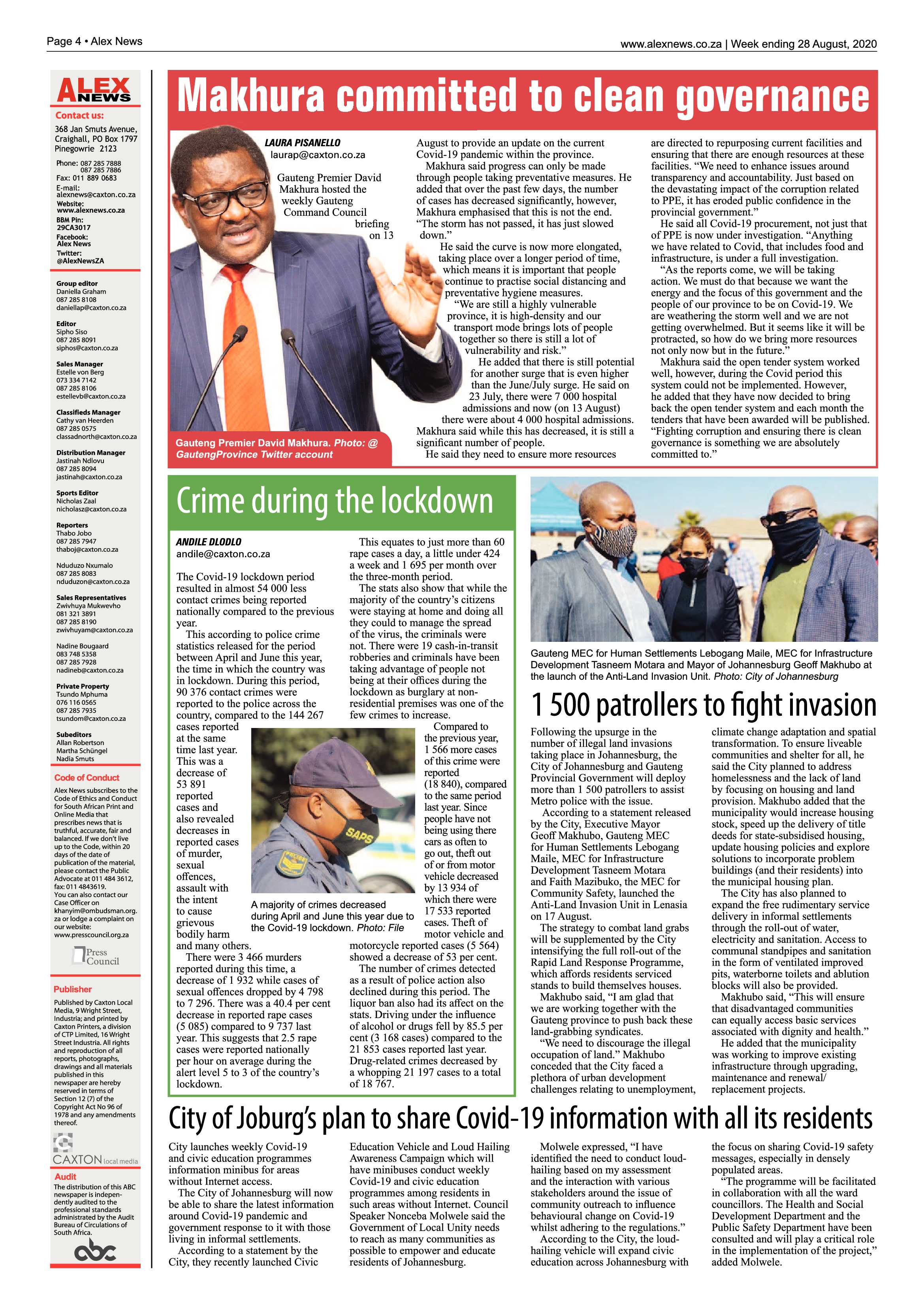 Alex News 28 August 2020 page 4