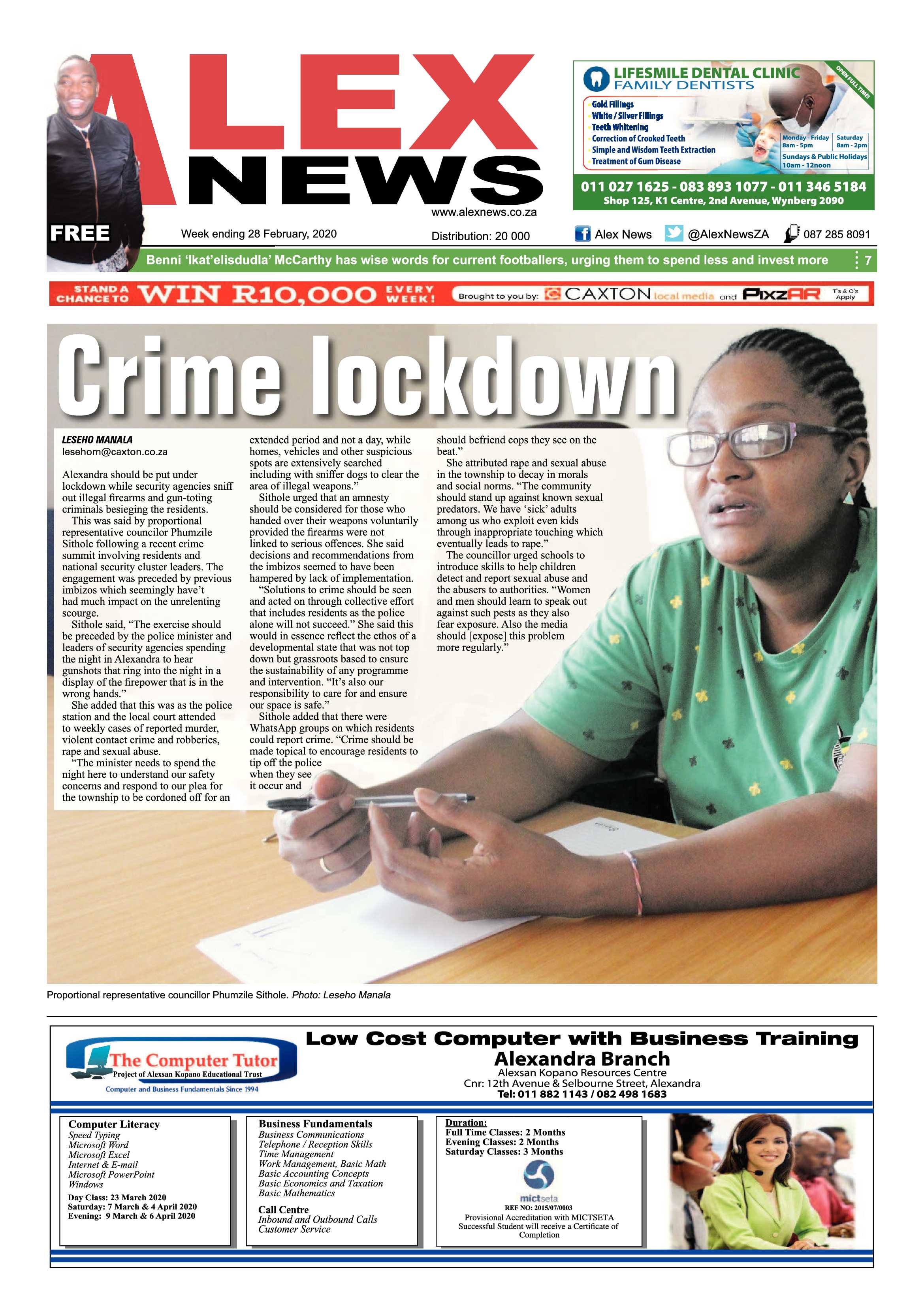 Alex News 28 February 2020 page 1