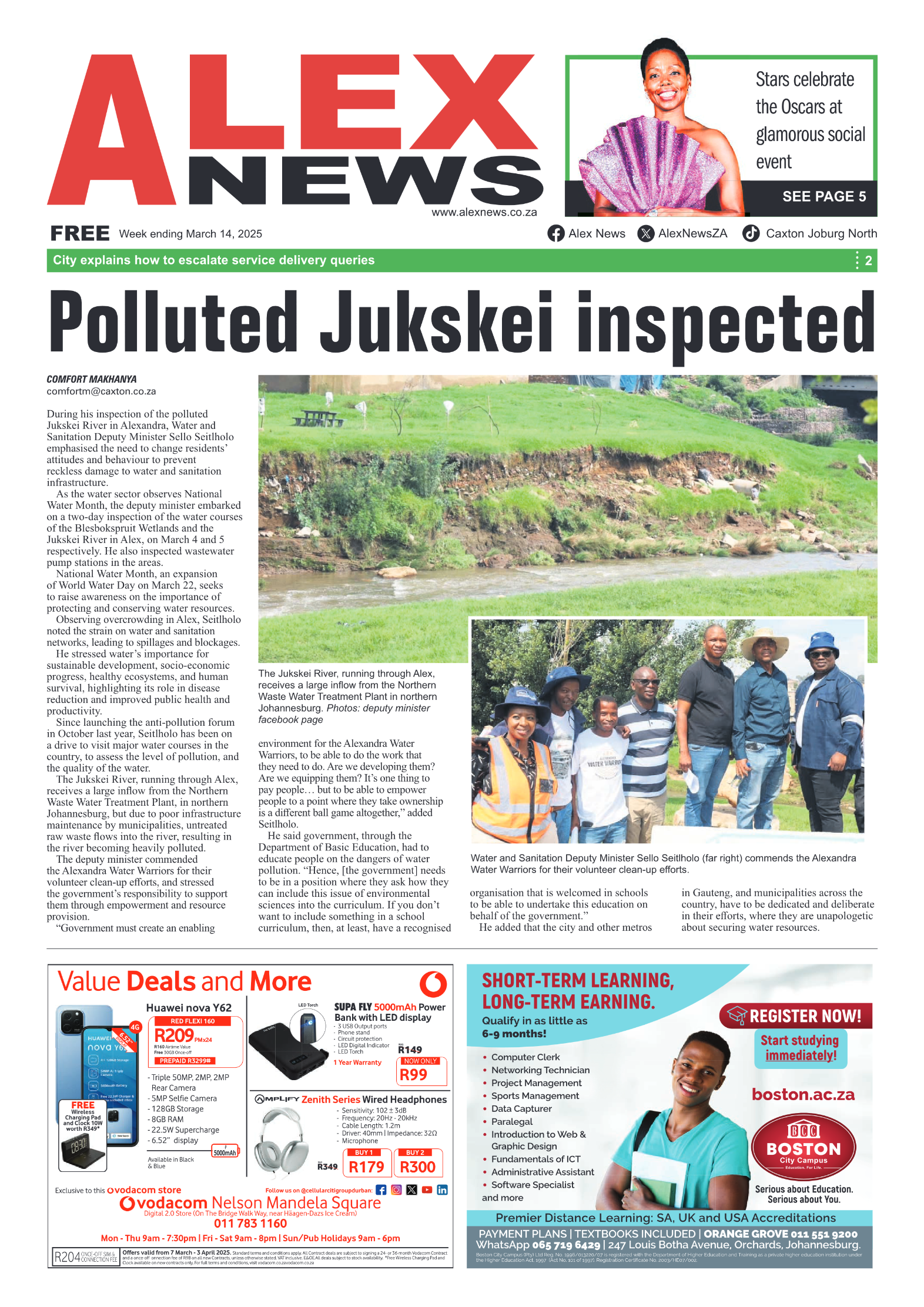 Alex News 14 March 2025 page 1