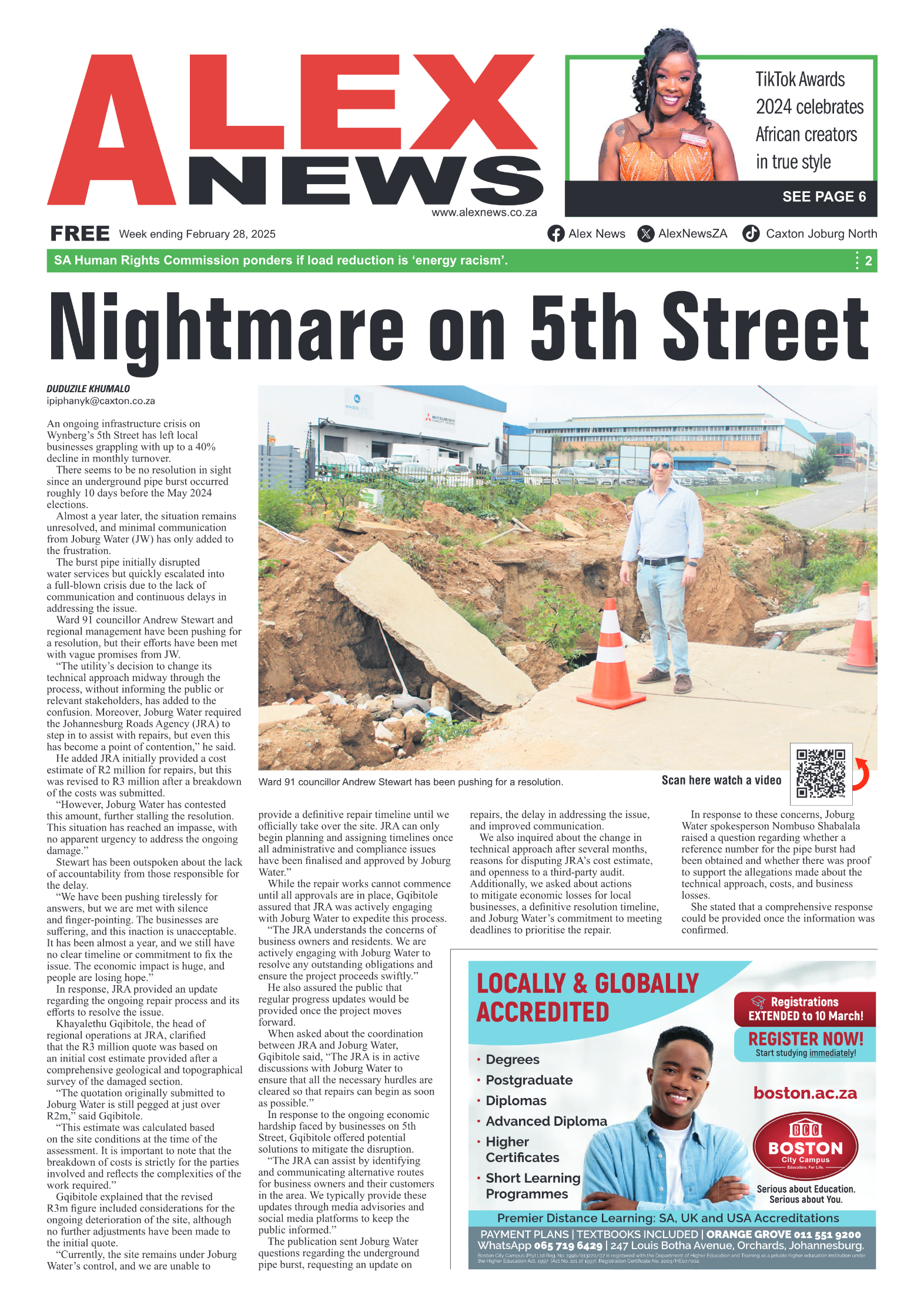 Alex News 28 February 2025 page 1