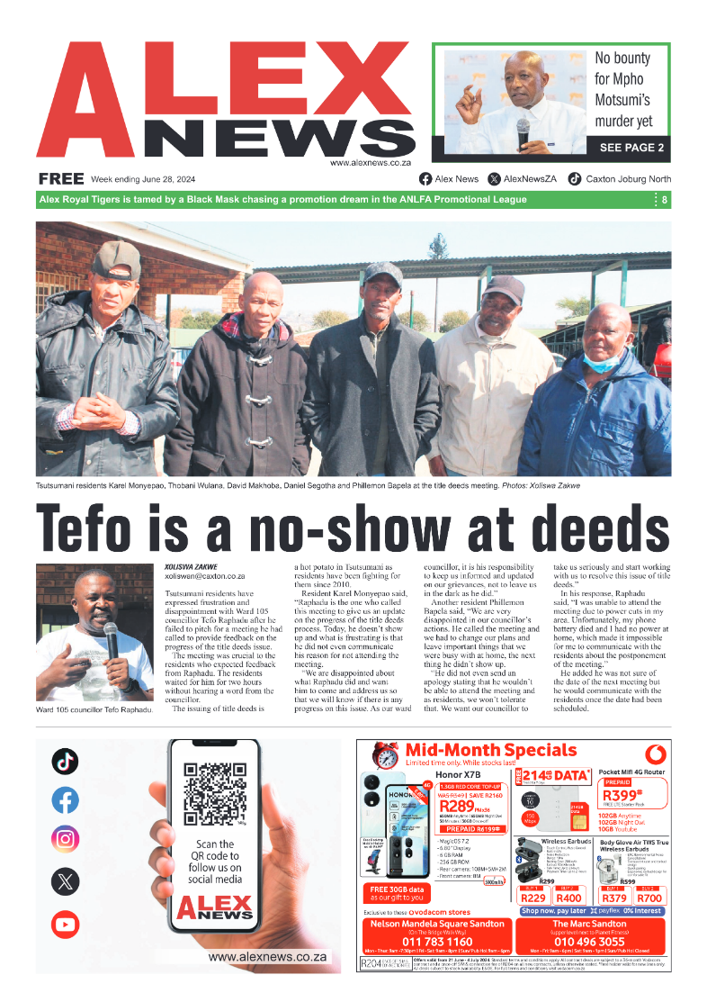 Alex News 28 June 2024 page 1