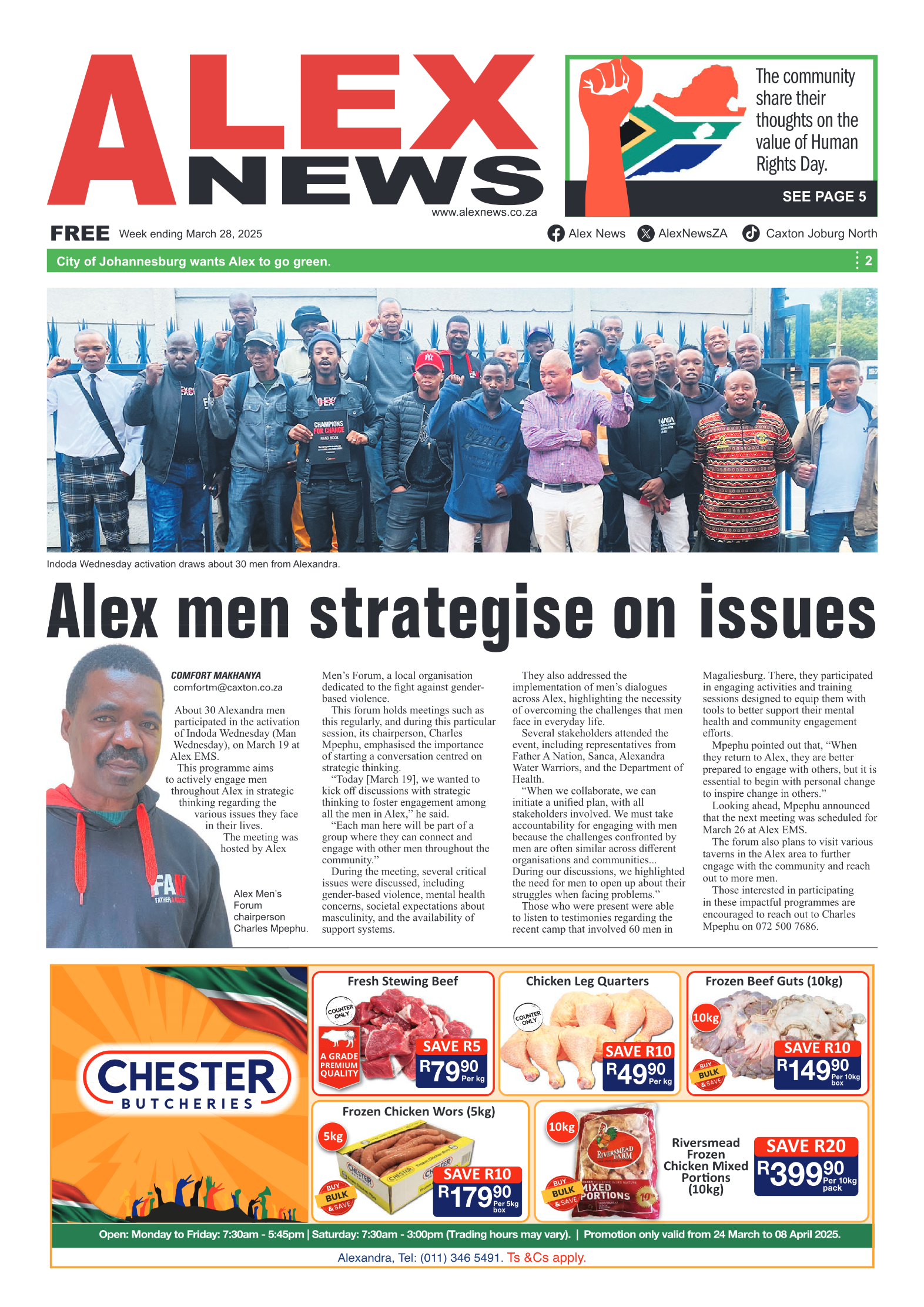 Alex News 28 March 2025 page 1