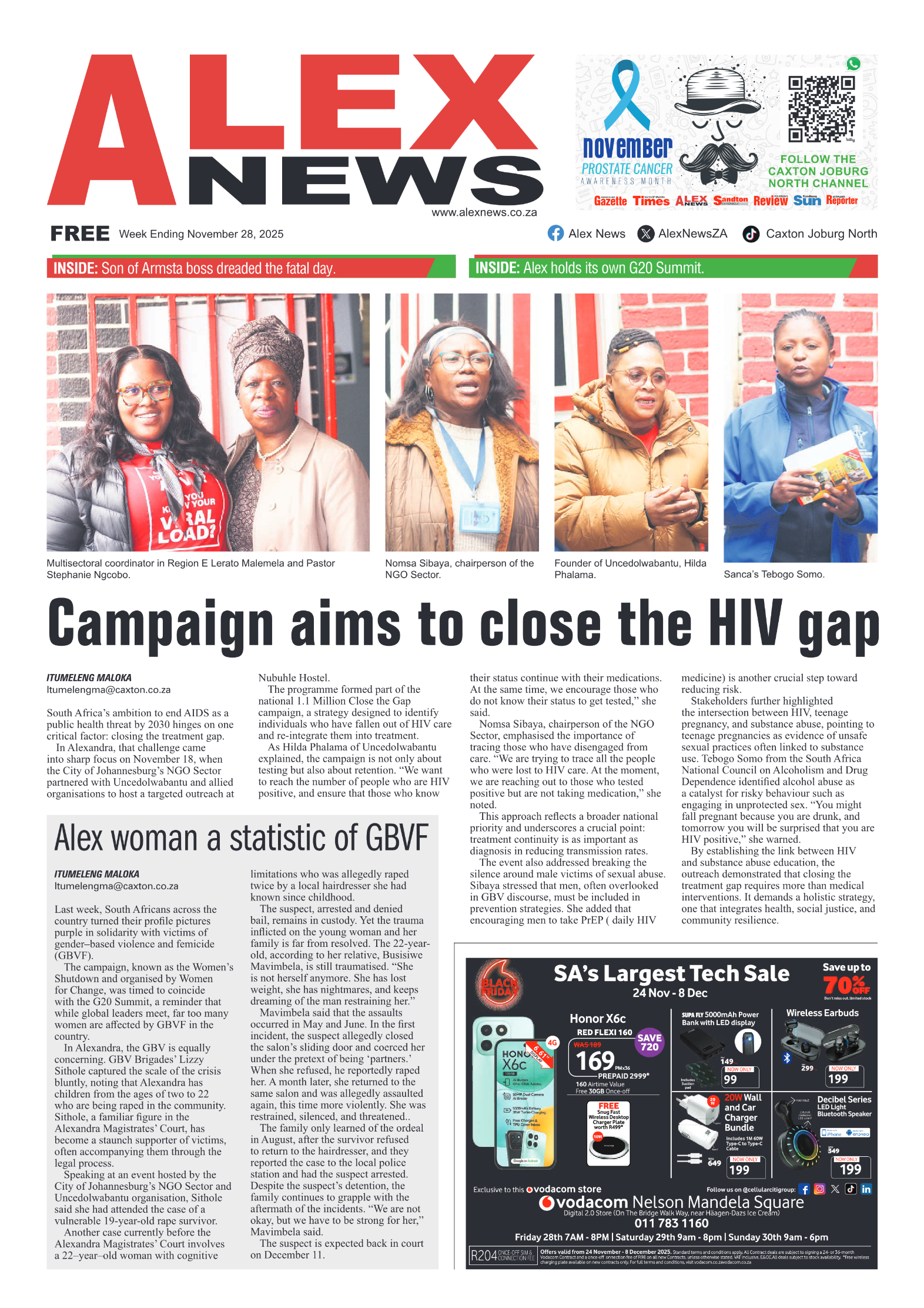 Alex News 28 November 2025 page 1