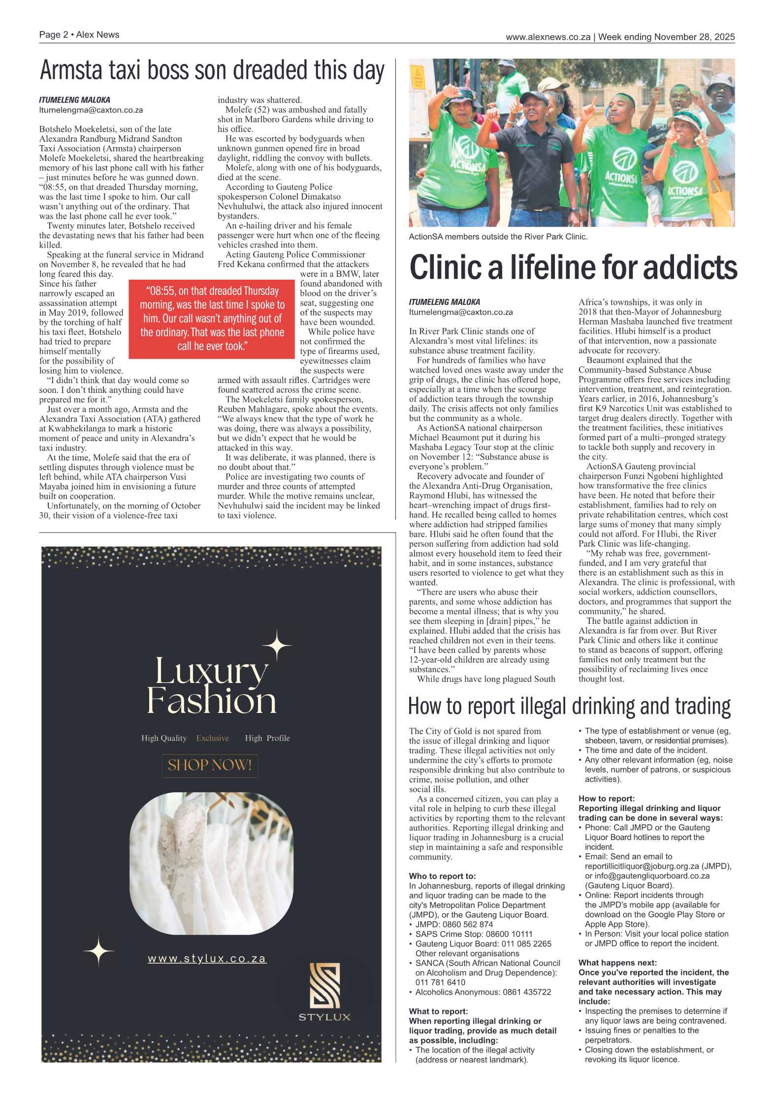 Alex News 28 November 2025 page 2
