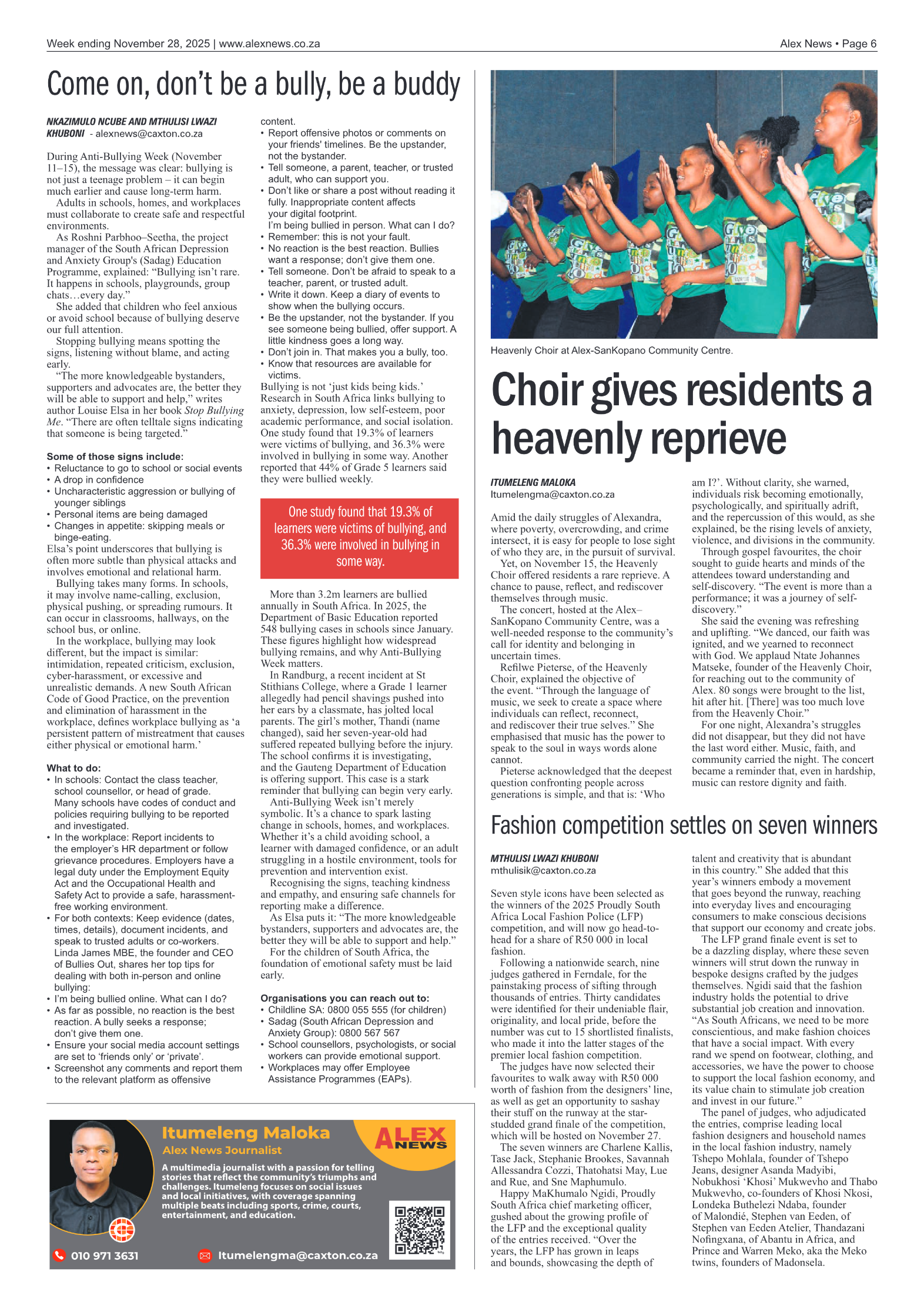 Alex News 28 November 2025 page 6