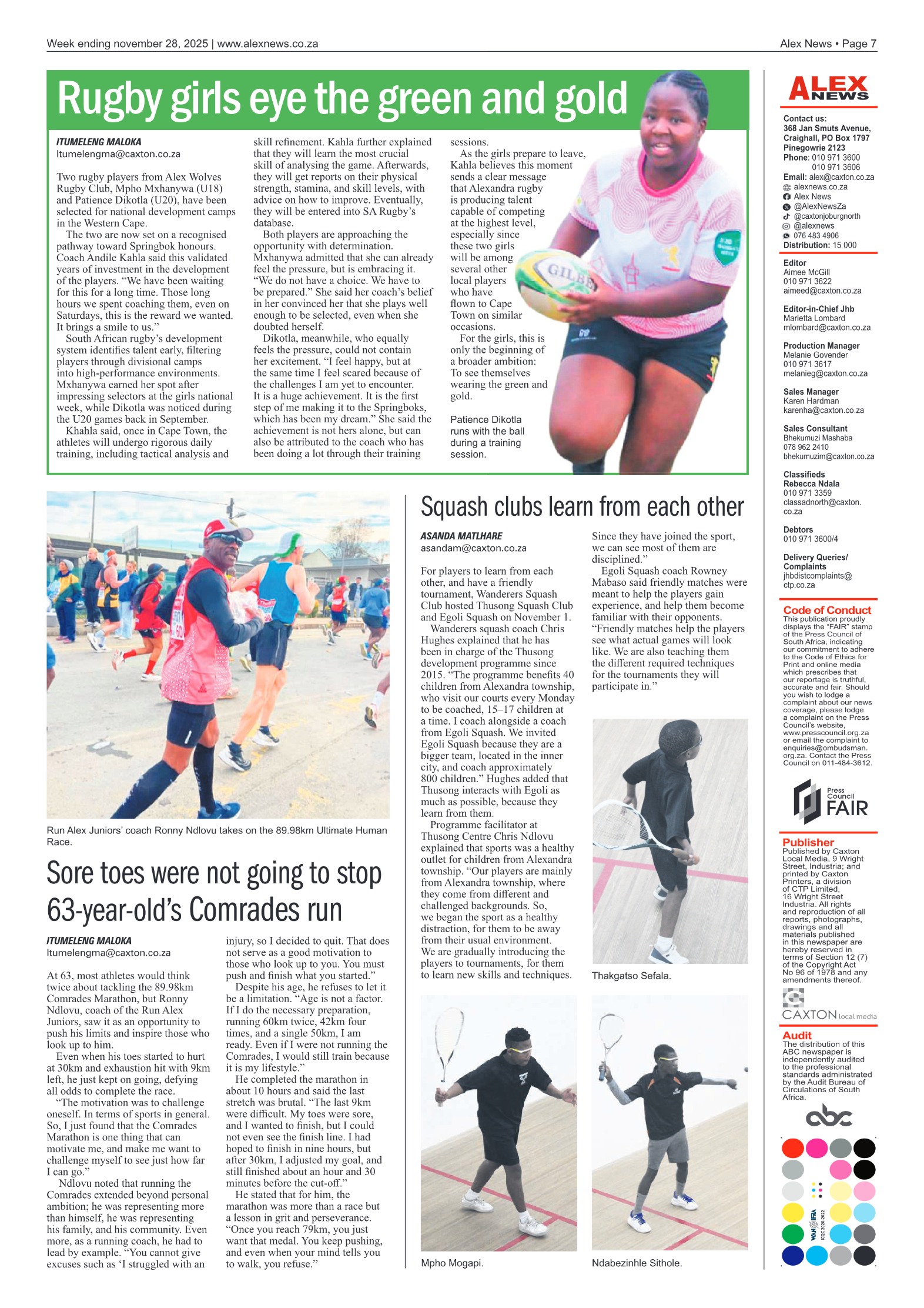 Alex News 28 November 2025 page 7