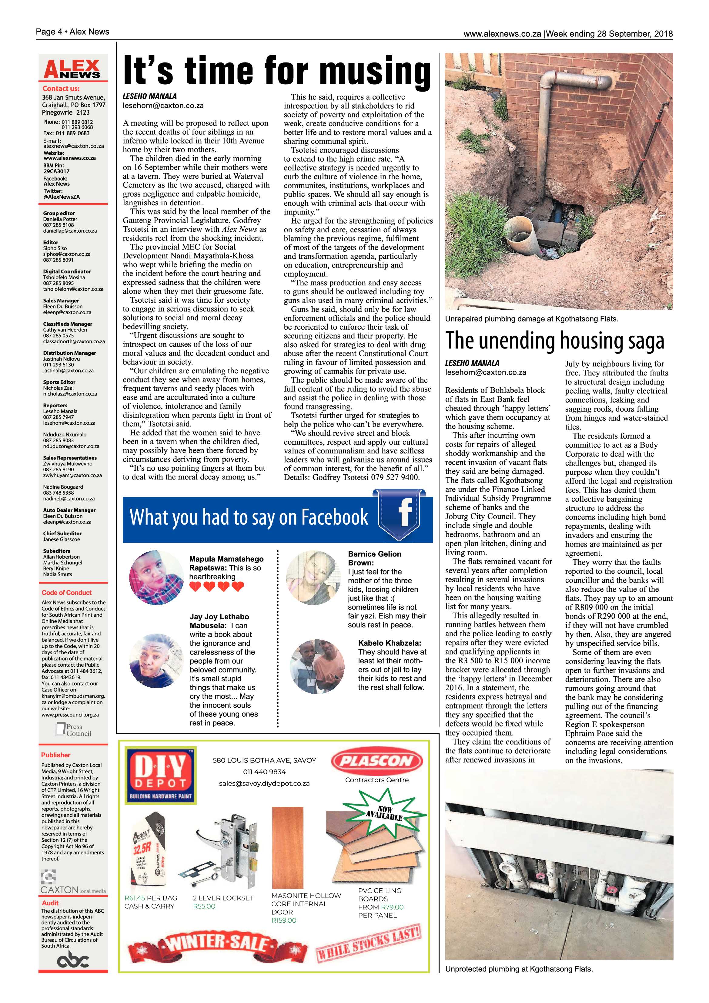 Alex News 28 September, 2018 page 4