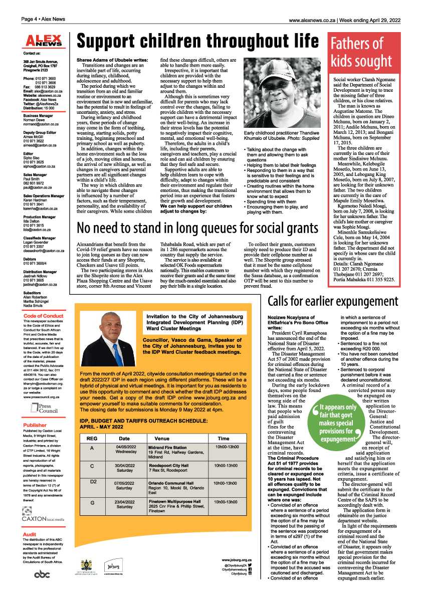 Alex News 29 April 2022 page 4