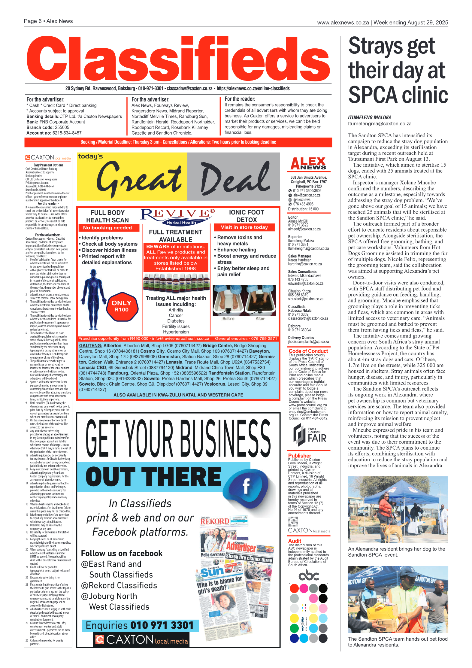 Alex News 29 August 2025 page 6