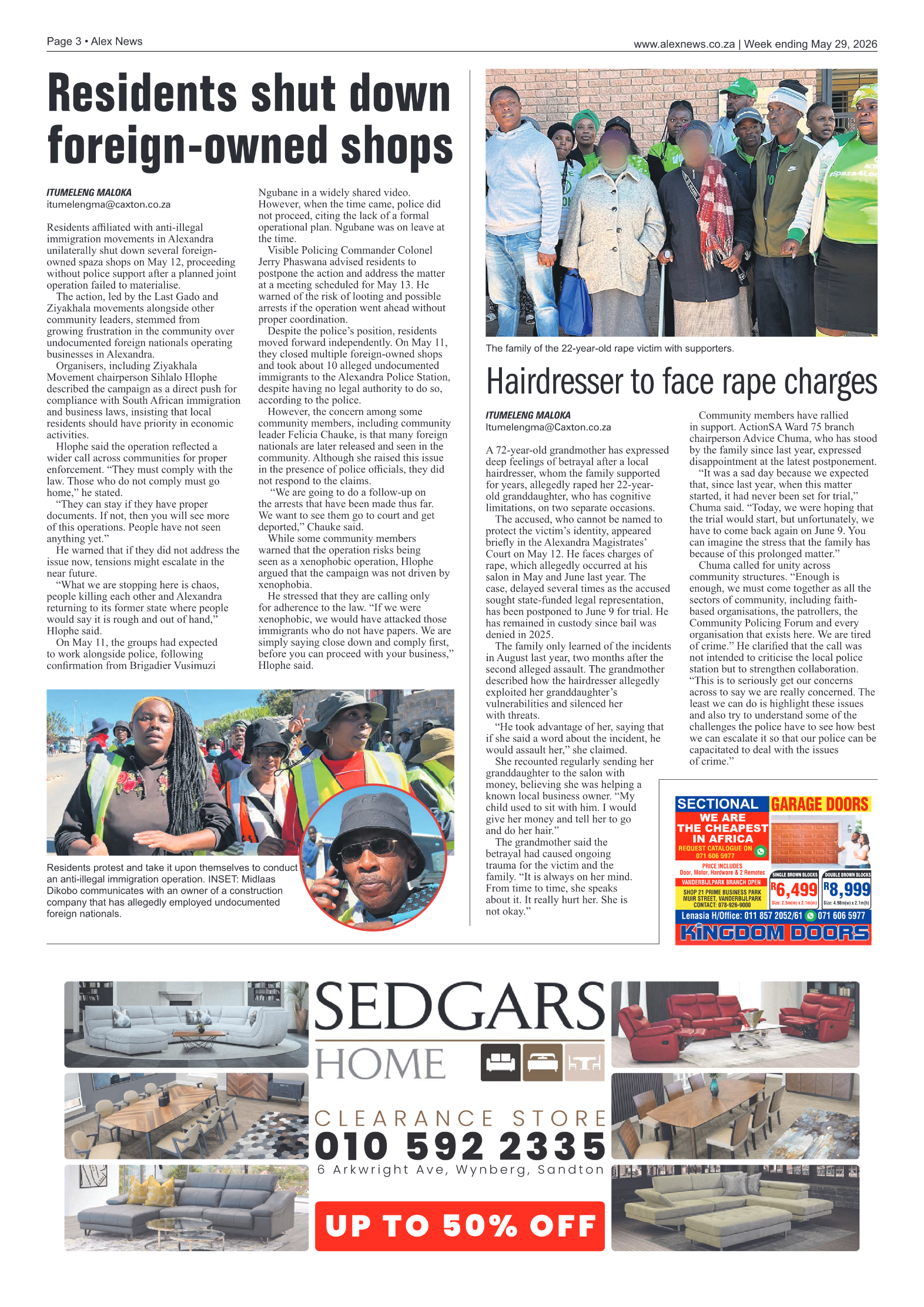 Alex News 29 May 2026 page 3