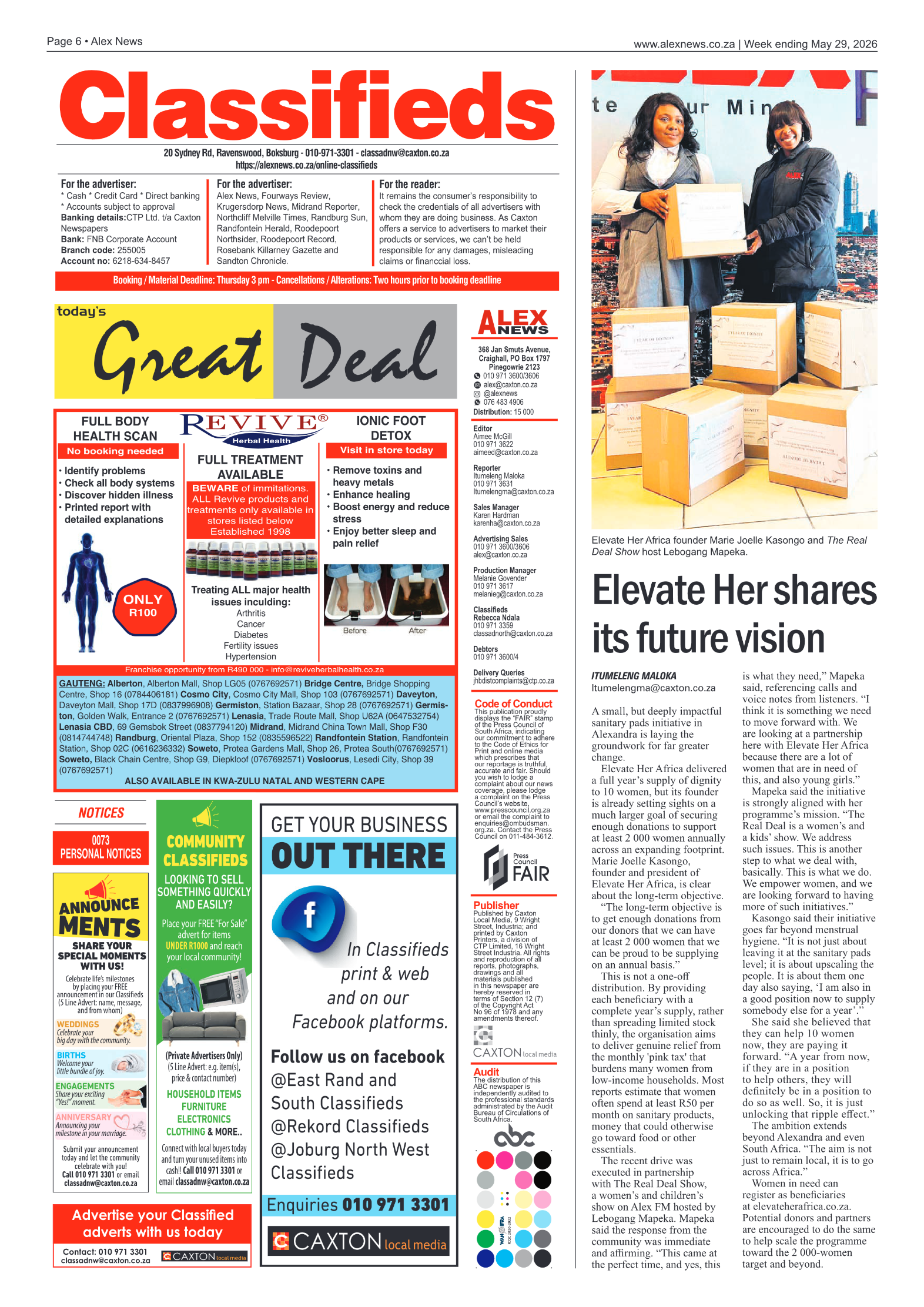 Alex News 29 May 2026 page 6