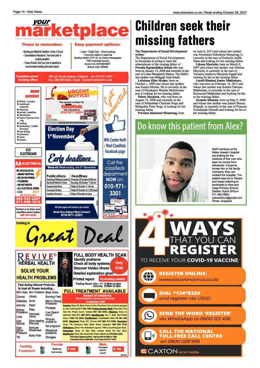 Alex News  29 October 2021 page 14
