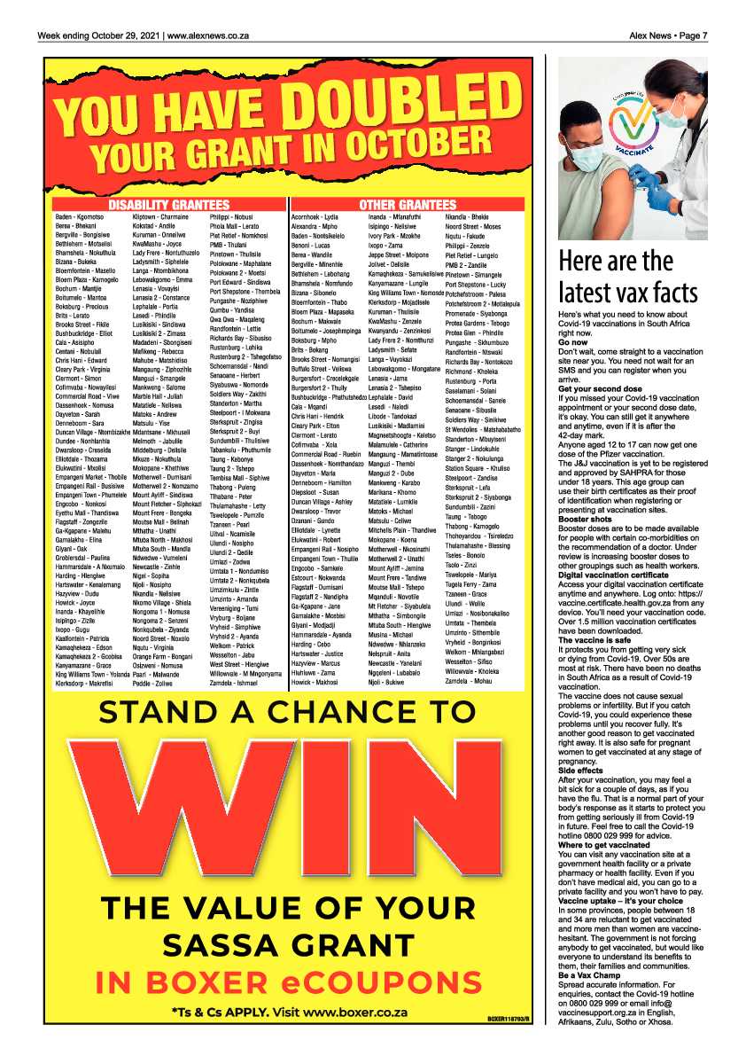 Alex News  29 October 2021 page 7