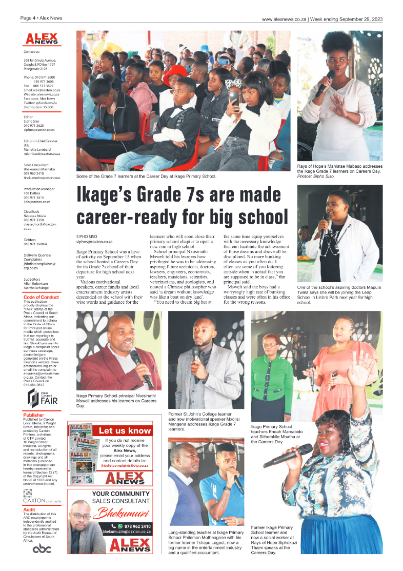 Alex News 29 September 2023 page 4