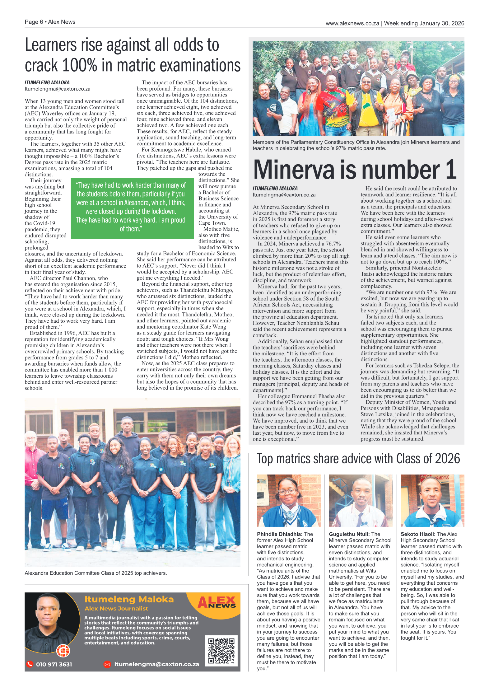 Alex News 30 January 2026 page 6