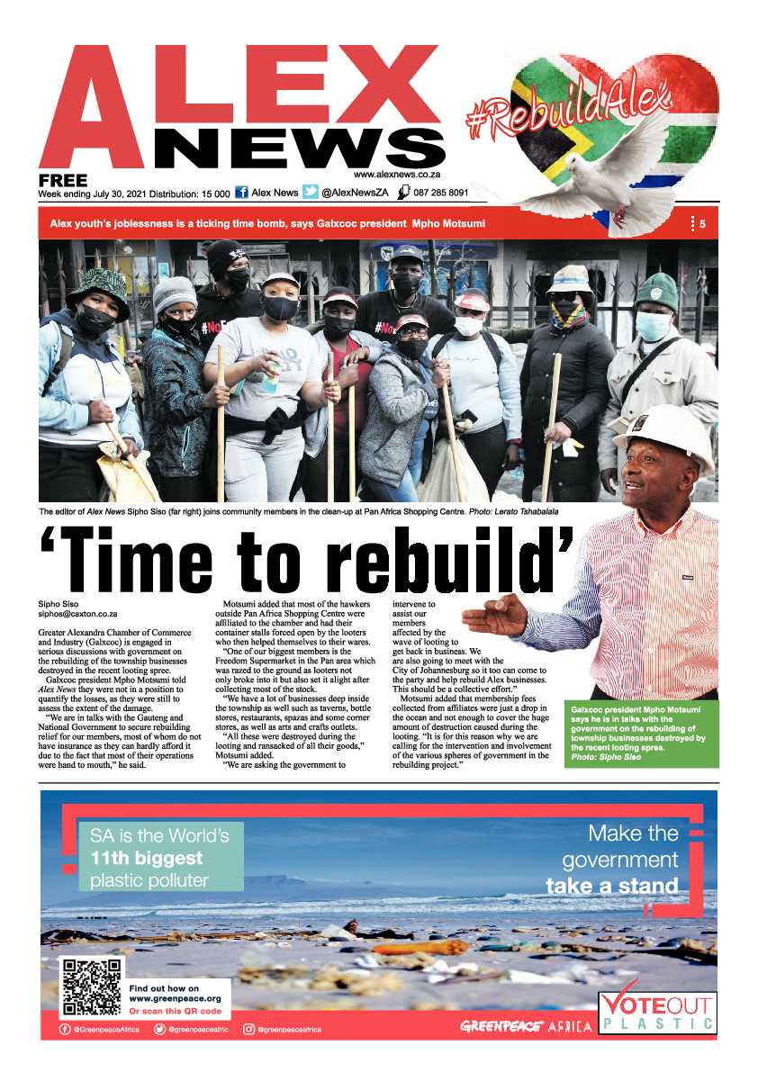 Alex News 30 July 2021 page 1