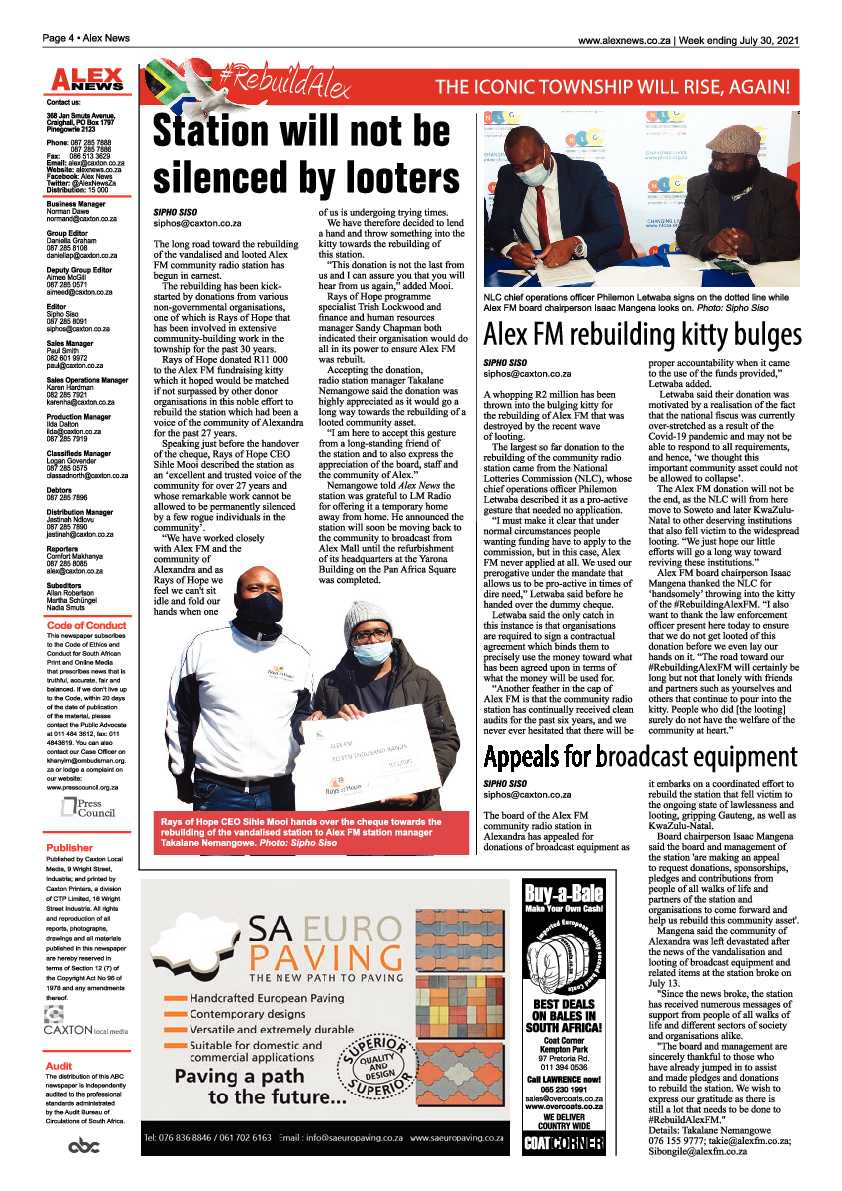 Alex News 30 July 2021 page 4