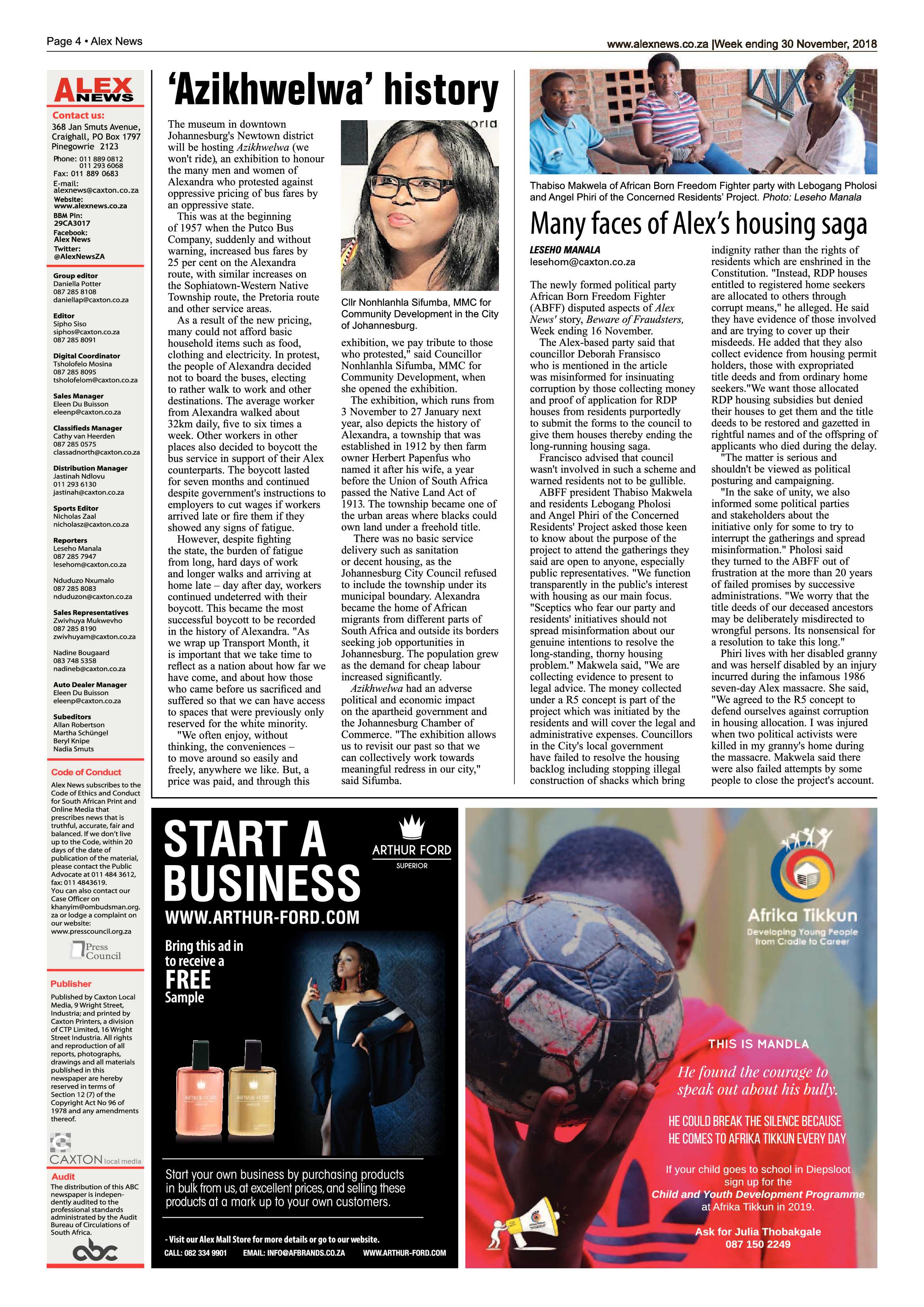 Alex News 30 November, 2018 page 4