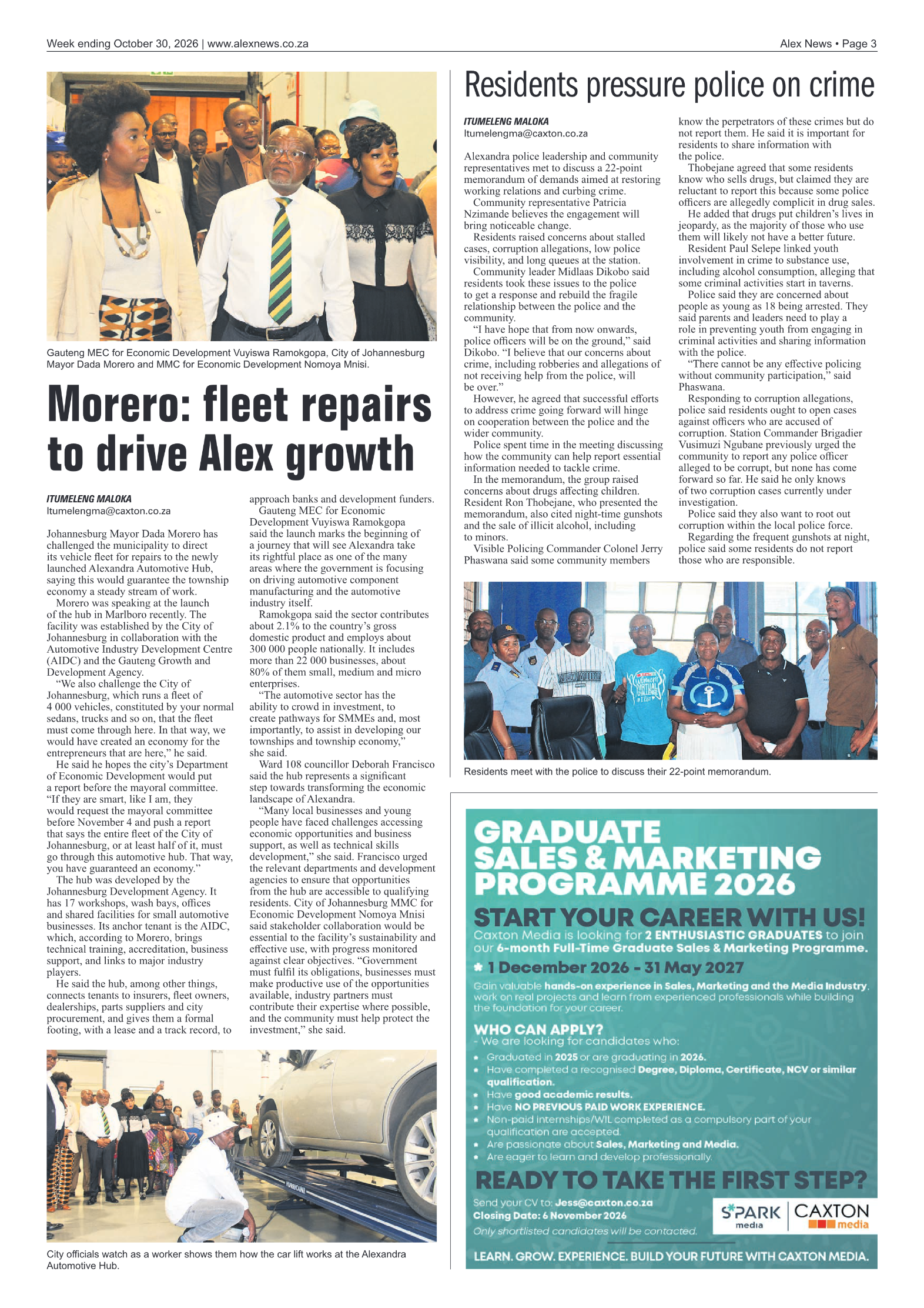 Alex News 30 October 2026 page 3