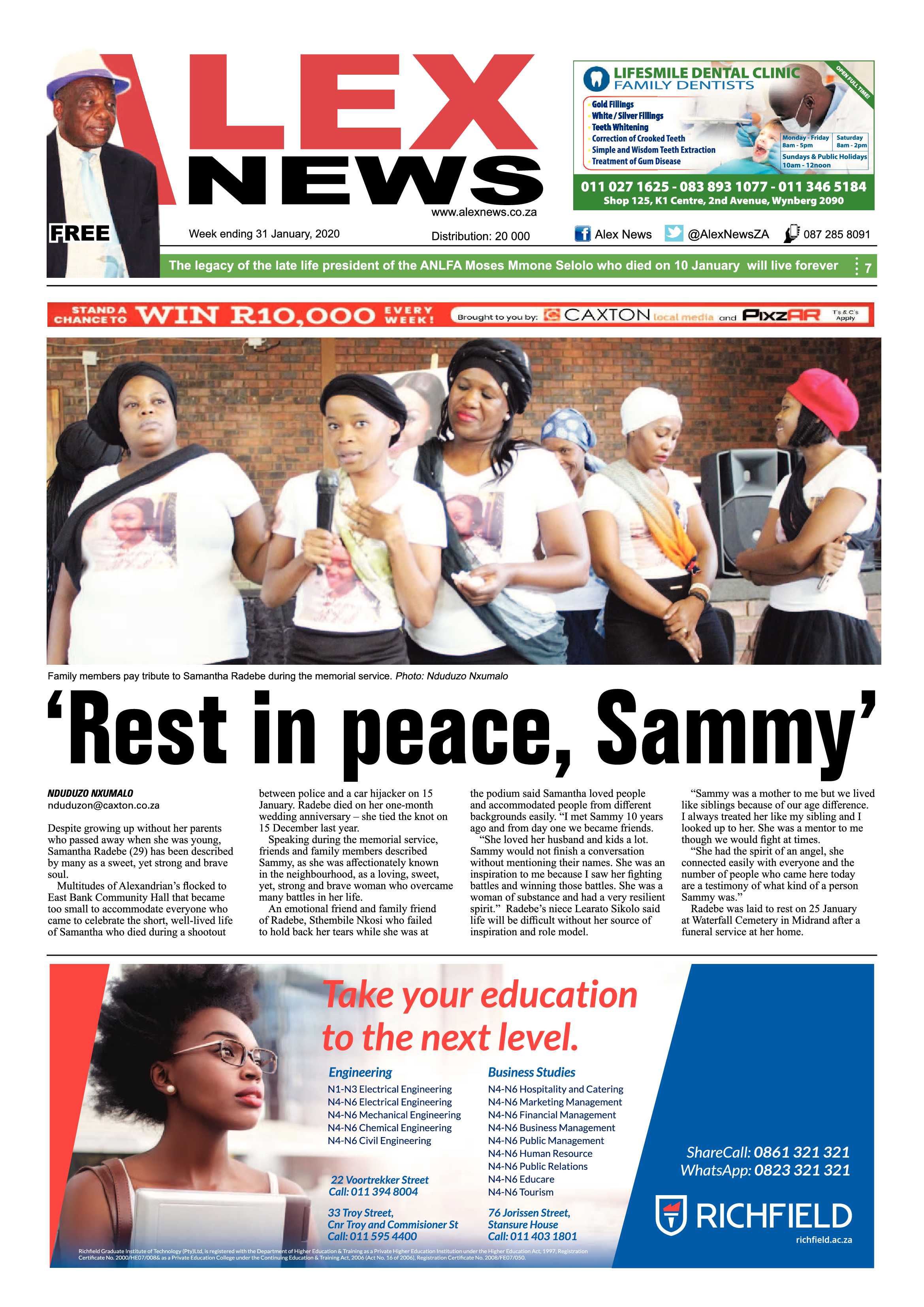 Alex News 31 January 2020 page 1