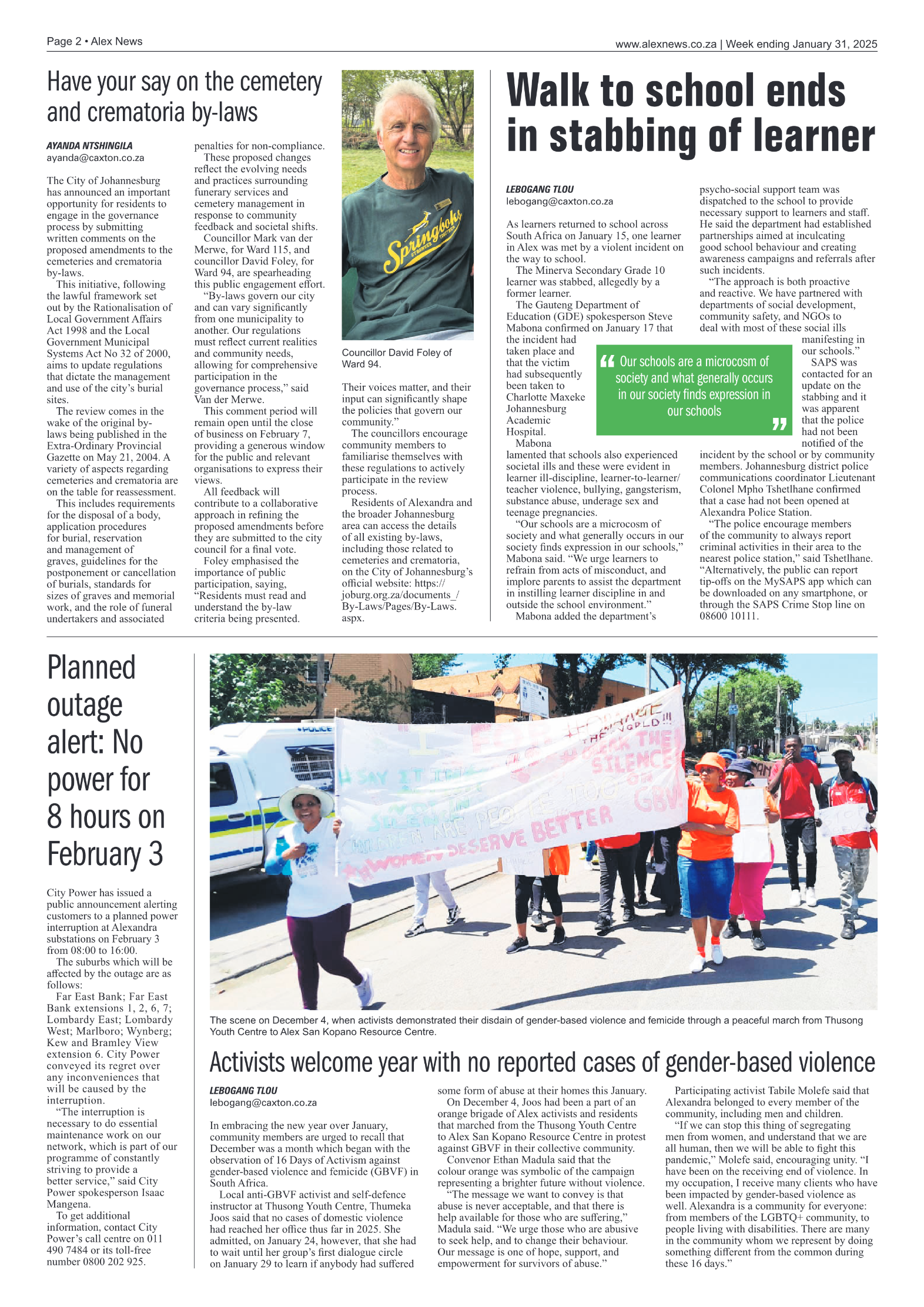 Alex News 31 January 2025 page 2