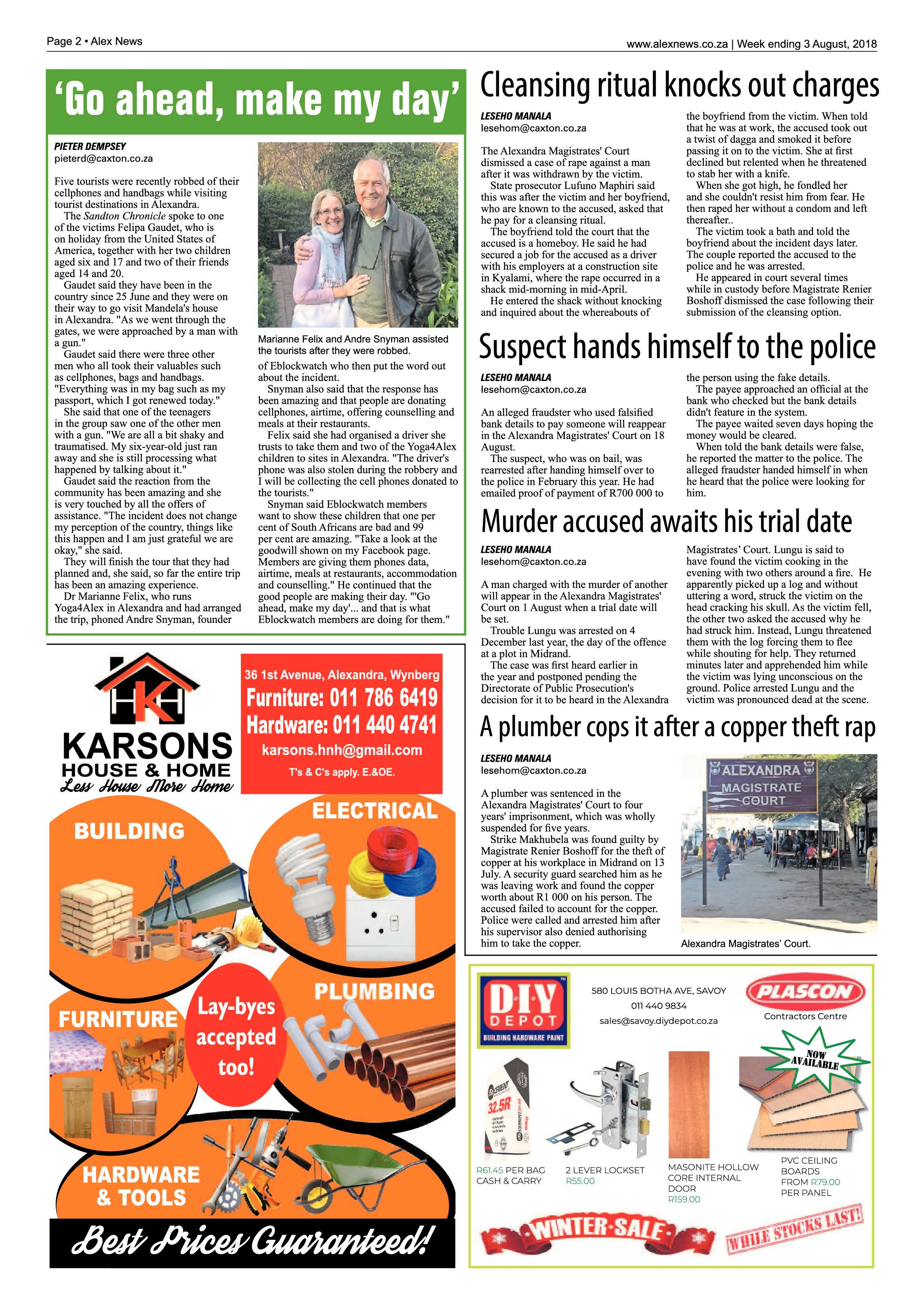 Alex News 3 August, 2018 page 2