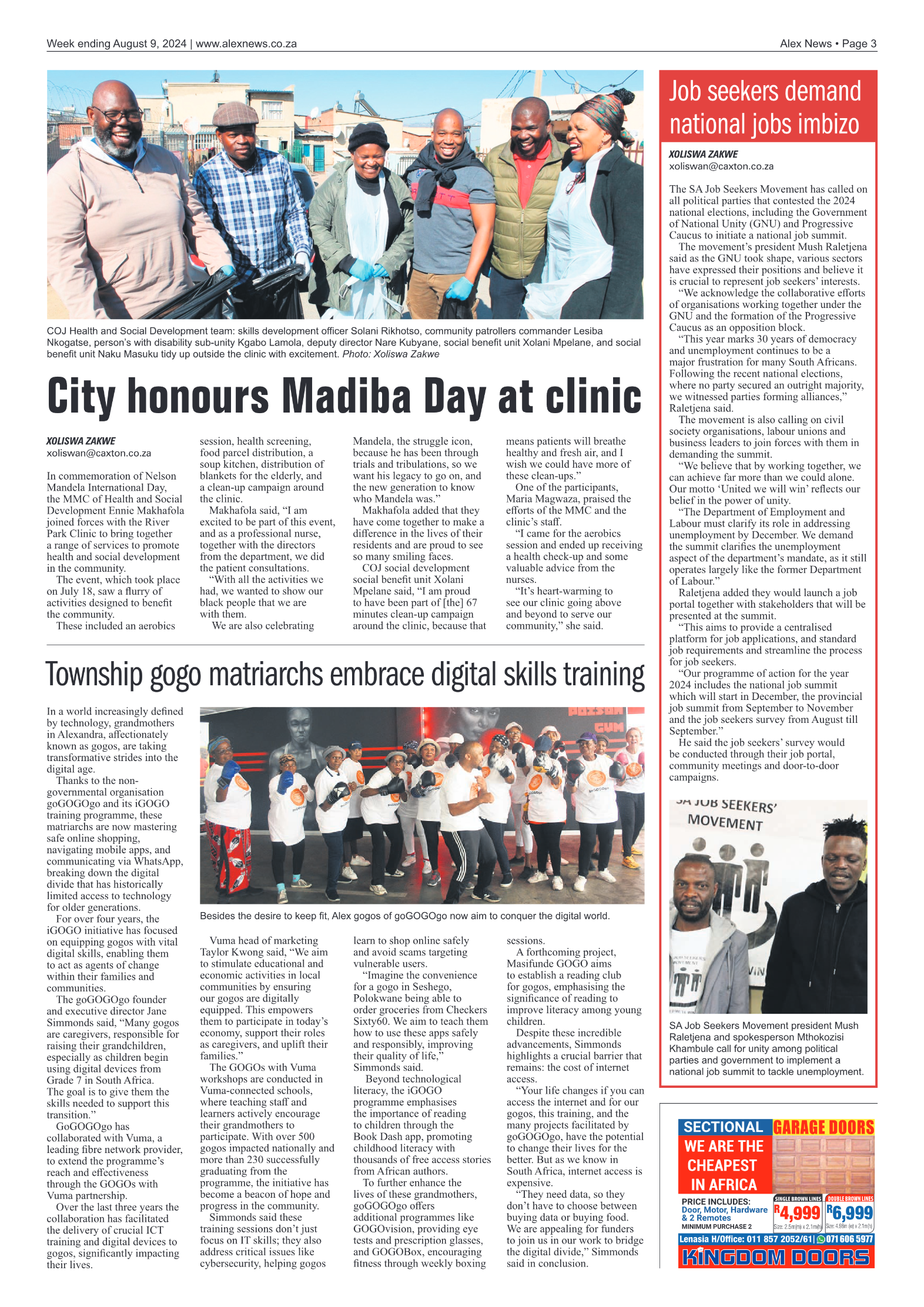 Alex News 9 August 2024 page 3