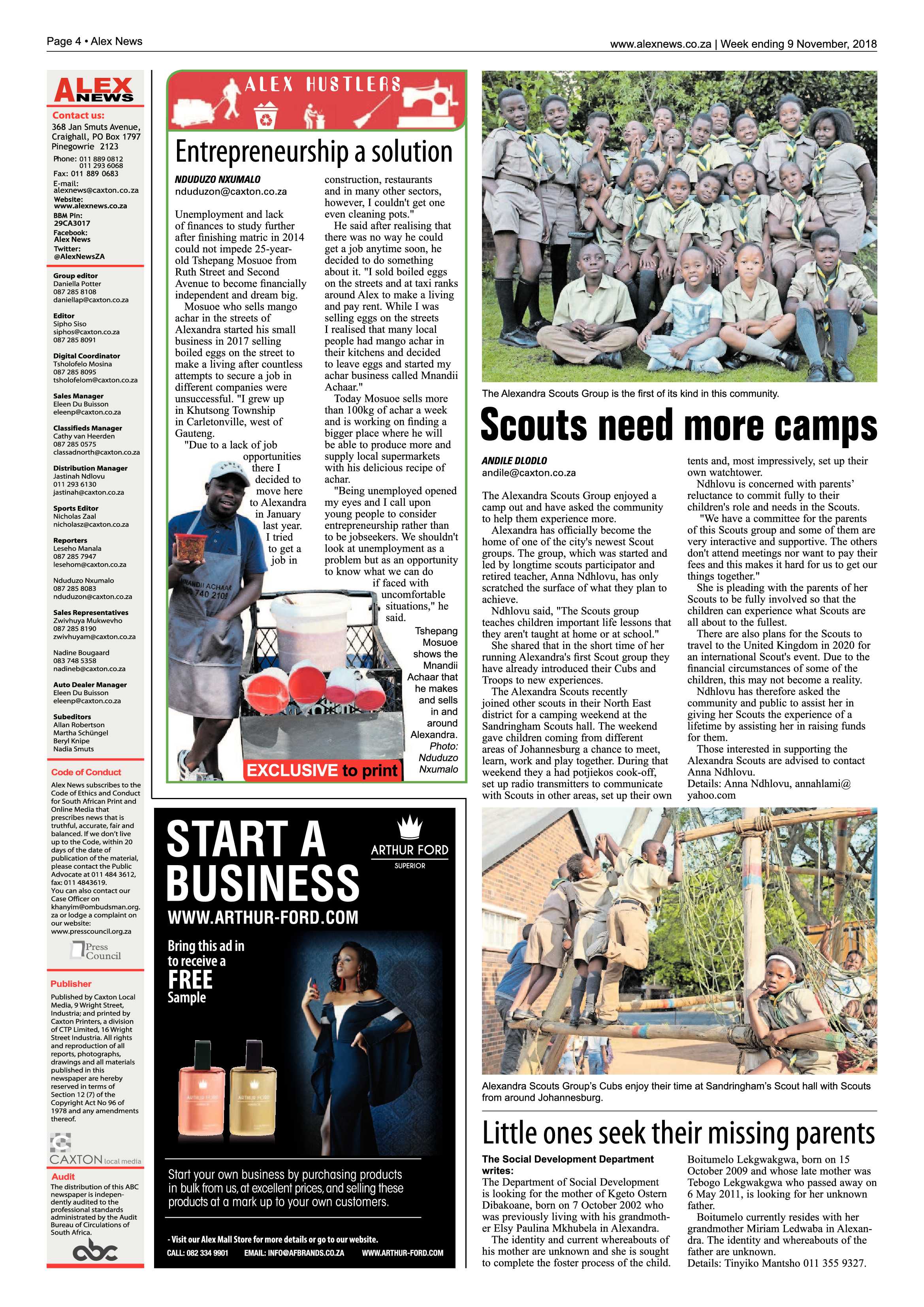 Alex News 9 November, 2018 page 4