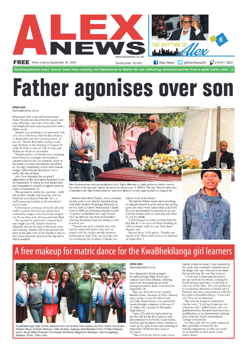 Alex News September 30 2022 page 1