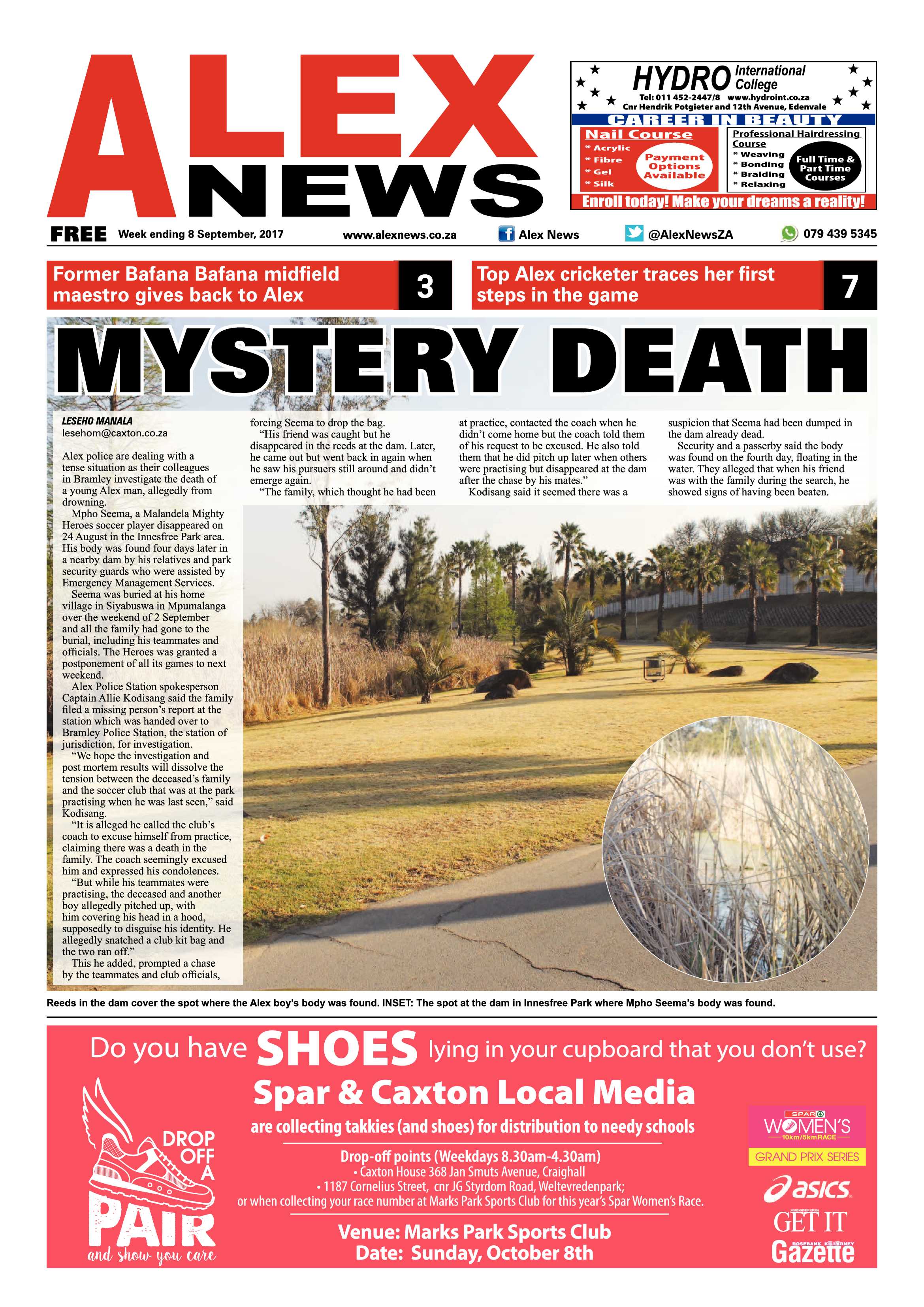 Alex News 8 September 2017 page 1