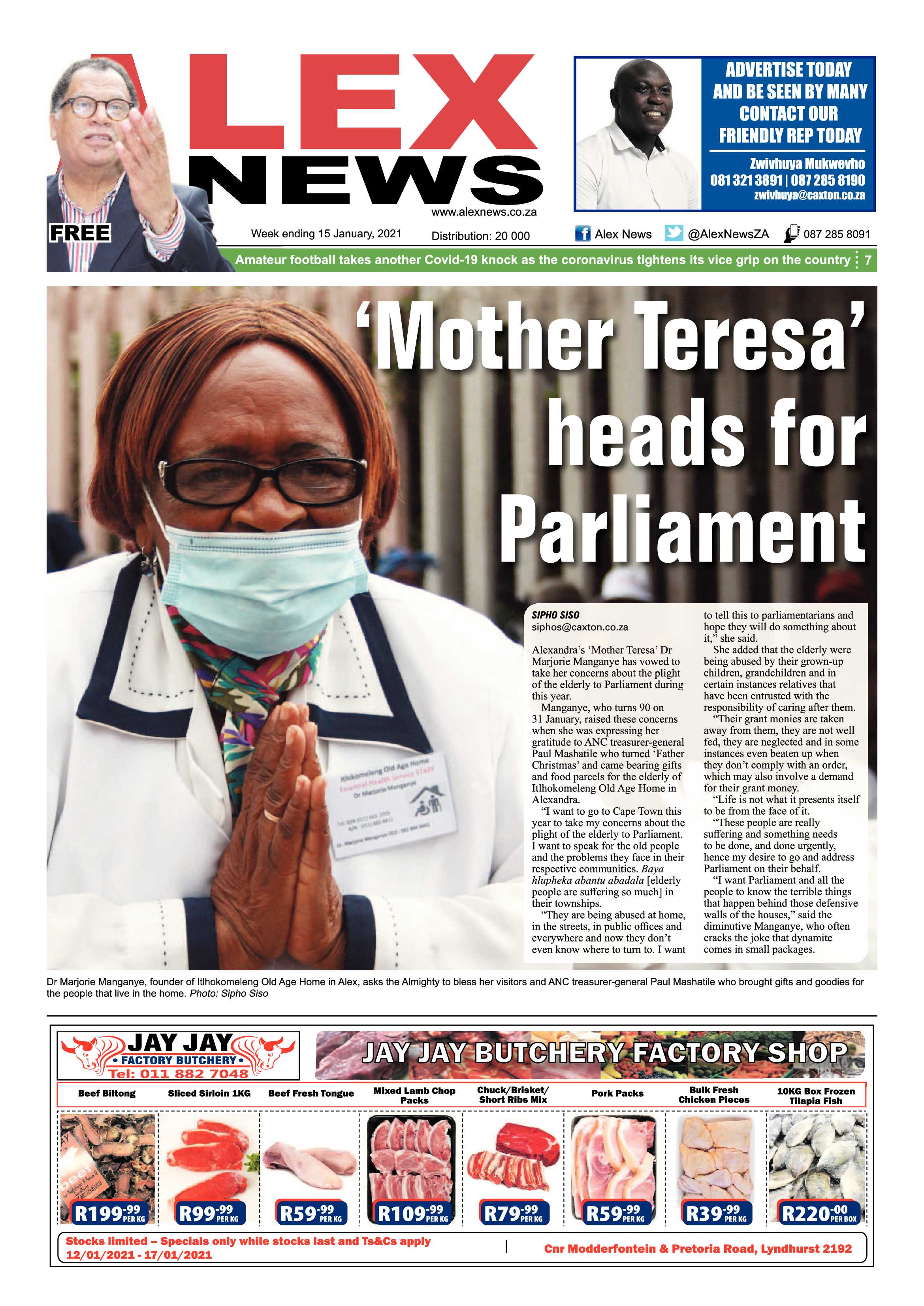 Alex News 15 January 2020 page 1